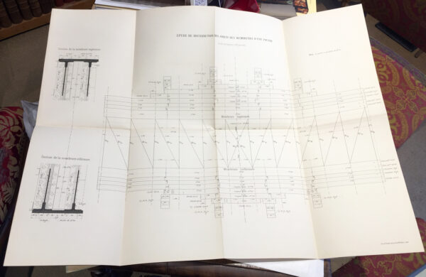 Chemin-de-fer-de-Bourges-a-Cosne.-Pont-sur-la-route-nationale-N°7-a-Cosne.-Tablier-metallique-en-acier.-Dessins-dexecution.-Dossier-dessins-dexecution-dresse-par-lIngenieur-Guillot-verifie-et-presente-par-lIngenieur-en-chef-Lethier