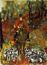 Venerie.-Presentation-du-Duc-de-Brissac-lithographies-originales-en-couleurs-de-Jean-Commere