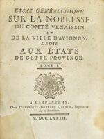 Essai-genealogique-sur-la-noblesse-du-Comte-Venaissin-et-de-la-ville-drsquoAvignon-dedie-aux-Etats-de-cette-Province.-Tome-I