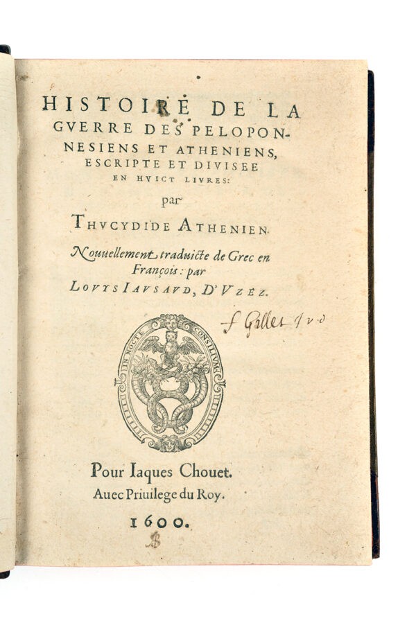 Histoire-de-la-guerre-des-Peloponnesiens-et-Atheniens-escripte-et-divisee-en-huict-livres.-Nouvellement-traduicte-de-Grec-en-Francais-par-Louys-Iausaud-dUzez