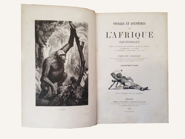 Voyages-et-aventures-dans-lrsquoAfrique-equatoriale.-Moeurs-et-coutumes-des-habitants-chasses-au-gorille-au-crocodile-au-leopard-a-lrsquoelephant-a-lrsquohippopotame-etc.-etc.-Illustrations-et-carte.-Edition-francaise-revue-et-augmentee