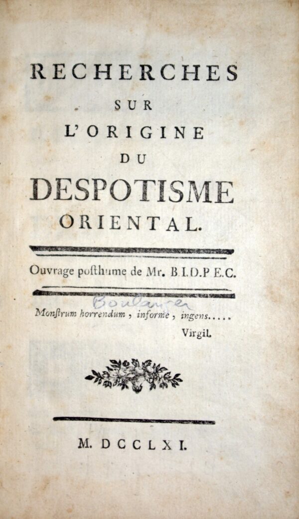 Recherches-sur-lrsquoorigine-du-despotisme-oriental.-Ouvrage-posthume-de-Mr.-B.I.D.P.E.C-Boulanger-Ingenieur-Des-Ponts-et-Chaussees