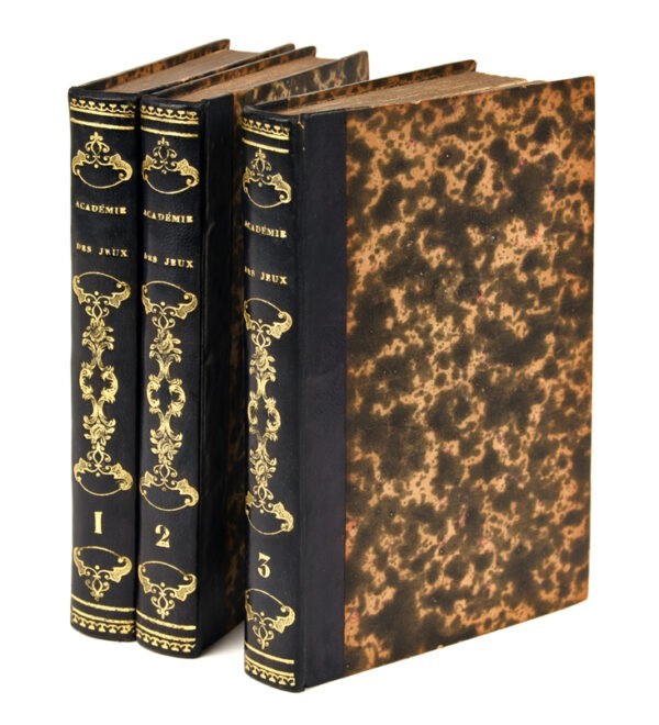 Academie-universelle-des-jeux-contenant-les-regles-des-jeux-de-cartes-permis-celles-du-billard-du-mail-du-tric-trac-du-revertier-etc.-etc.-Avec-les-instructions-faciles-pour-apprendre-a-les-bien-jouer.-Nouvelle-edition-augmentee-du-jeux-des-echecs-par-Philidor-du-jeu-de-whist-par-Edmond-Hoyle-traduit-de-langlais-du-jeu-de-tresette-du-jeu-de-domino-de-lhomme-de-Brou-etc.-etc.-Avec-figures Academie-universelle-des-jeux-contenant-les-regles-des-jeux-de-cartes-permis-celles-du-billard-du-mail-du-tric-trac-du-revertier-etc.-etc.-Avec-les-instructions-faciles-pour-apprendre-a-les-bien-jouer.-Nouvelle-edition-augmentee-du-jeux-des-echecs-par-Philidor-du-jeu-de-whist-par-Edmond-Hoyle-traduit-de-langlais-du-jeu-de-tresette-du-jeu-de-domino-de-lhomme-de-Brou-etc.-etc.-Avec-figures