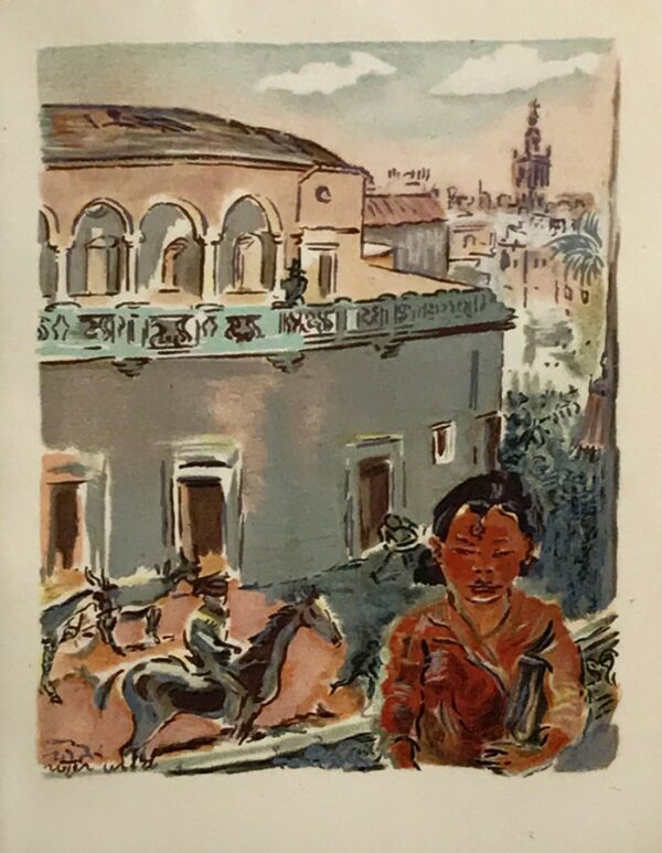 Femme-La-et-le-pantin-lithographies-de-Roger-Wild