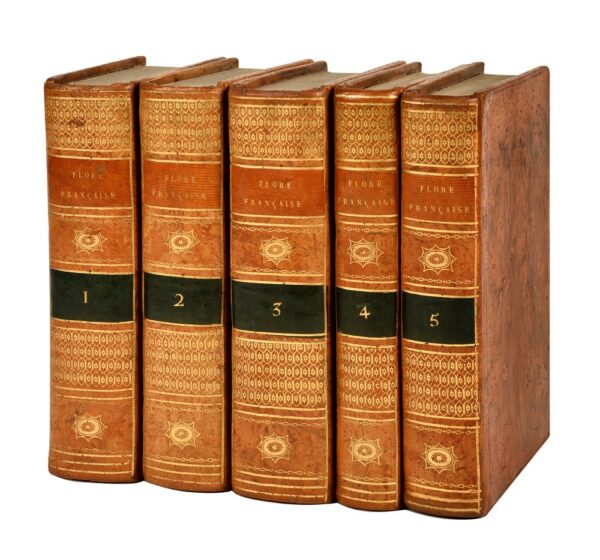 Flore-francaise-ou-descriptions-succintes-de-toutes-les-plantes-qui-croissent-naturellement-en-France-Disposees-selon-une-Nouvelle-Methode-dAnalyse-et-precedees-par-un-Expose-des-Principes-elementaires-de-la-Botanique-Troisieme-Edition