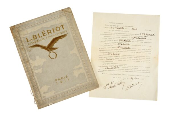 Contrat-dapprentissage-de-pilote-aviateur-a-lecole-daviation-de-Louis-Bleriot-a-Pau-passe-avec-M.-le-baron-de-Rochetaillee-de-Cannes-le-29-mars-1911