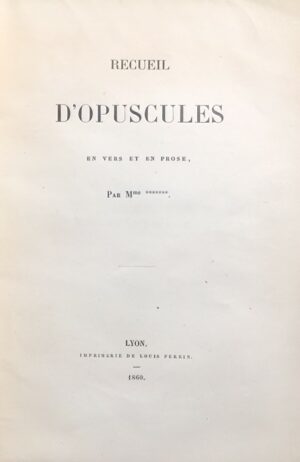 Recueil-drsquoopuscules-en-vers-et-en-prose-par-Mme