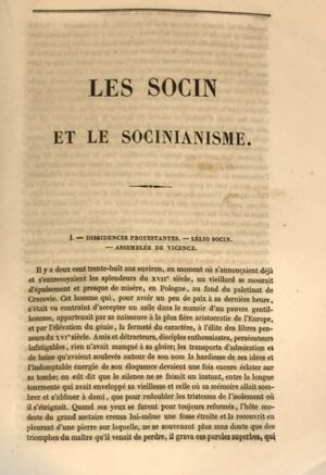 Socins-Les-et-le-Socinianisme