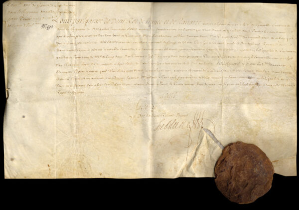 Brevet-de-Mestre-de-Camp-drsquoInfanterie-decerne-au-sieur-de-Gauville-lieutenant-dans-le-Regiment-des-gardes-francaises-pour-commander-en-chef-un-regiment-sous-lrsquoautorite-de-Louis-drsquoOrleans-Duc-de-Chartres-colonel-general-de-lrsquoInfanterie-francaise-et-etrangere