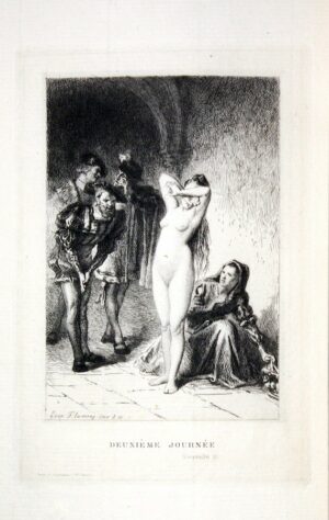 Sept-Les-journees-de-la-Reine-de-Navarre-suivies-de-la-huitieme-Edition-de-Claude-Gruget-1559.-Notice-et-notes-par-Paul-Lacroix-index-et-glossaire.-Planches-a-lrsquoeau-forte-par-Flameng